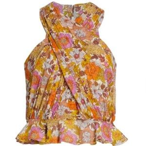 NWT Veronica Beard Kailani Floral Peplum Tank